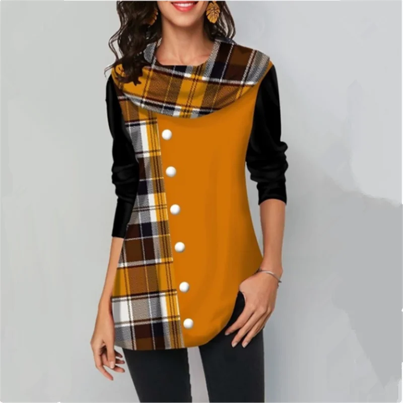 Женская рубашка и топ 2020 размера плюс Топ с длинным рукавом женские футболки