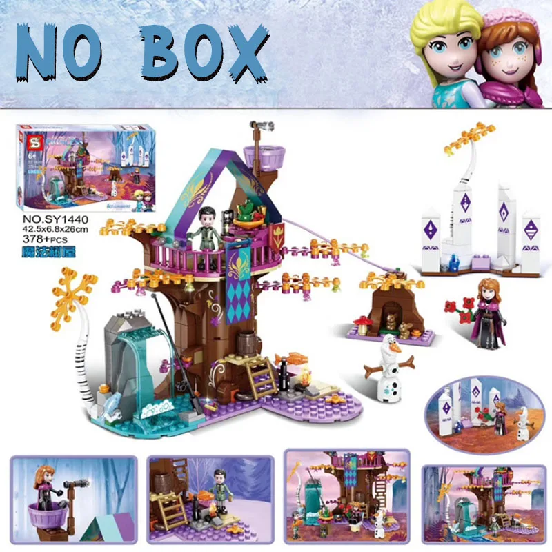 Строительные блоки Анна и Эльза друзья зимний Ледяной Мир принцесса волшебное