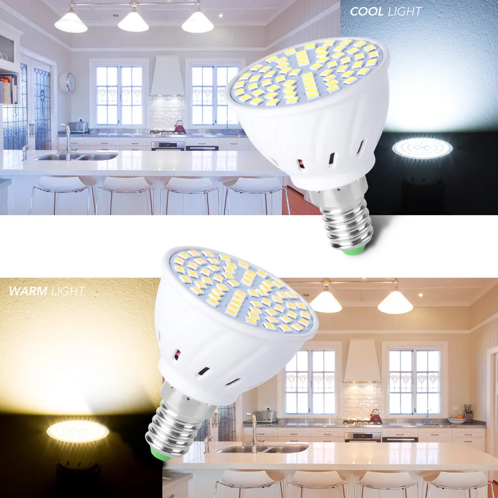

E27 LED Lamp GU10 Spotlight Bulb E14 Lampada 48 60 80leds lampara GU 10 Bombillas Led 220V MR16 gu5.3 Spot Light B22 3W 5W 7W