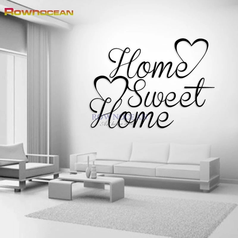 

Home Sweet Home Decor Wall Stickers DIY Removable Art Vinyl Family Quote Wall Sticker Decorating DIY Family Art Customize W701