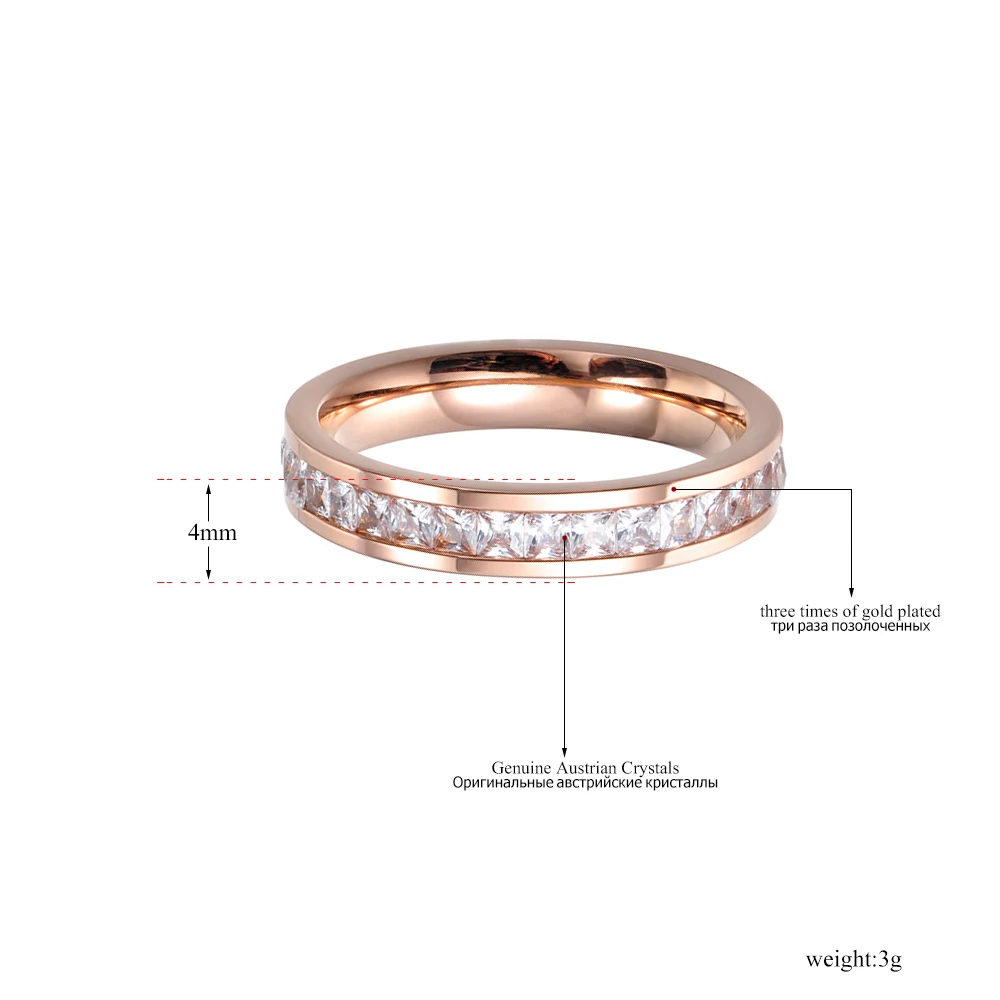 Женское Обручальное Кольцо Lokaer простое мозаичное кольцо из титановой стали