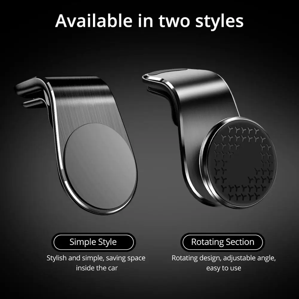 

Magnetic Car Phone Holder 360 Rotate Metal Air Vent Mount Mobile Stand GPS Support For iPhone 12 11 Pro X Max 8 7 Xiaomi HuaWei
