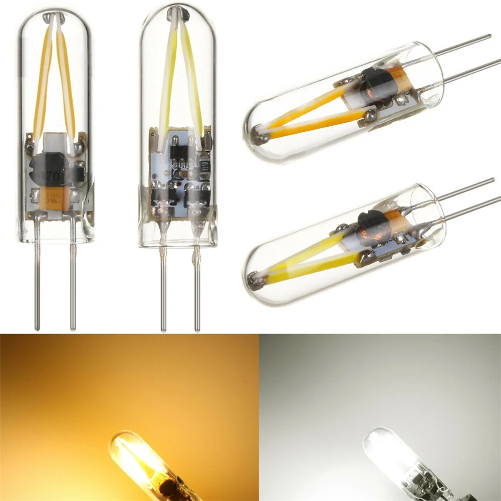 Мини 3 Вт G4 COB LED лампа накаливания замена лампы 15 галогеновые AC / DC 12 В