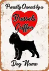 Металлический знак-имя собаки-Брюссель Грифон-винтажный вид