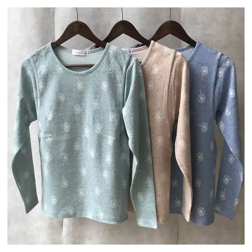 

Maternity jacket women nursing pajamas cotton clothes autumn winter thickening primer breast feeding coat thermal underwear