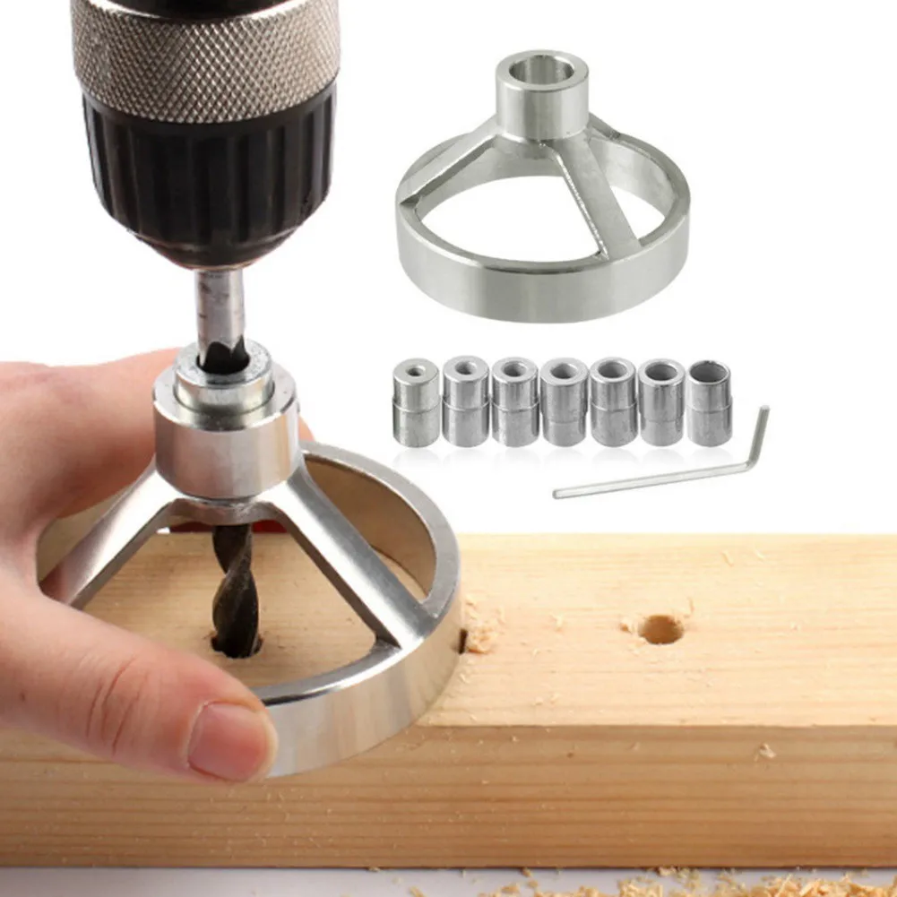 

Stainless Steel Straight Angle Drill Wood Positioning Doweling Guide Hole