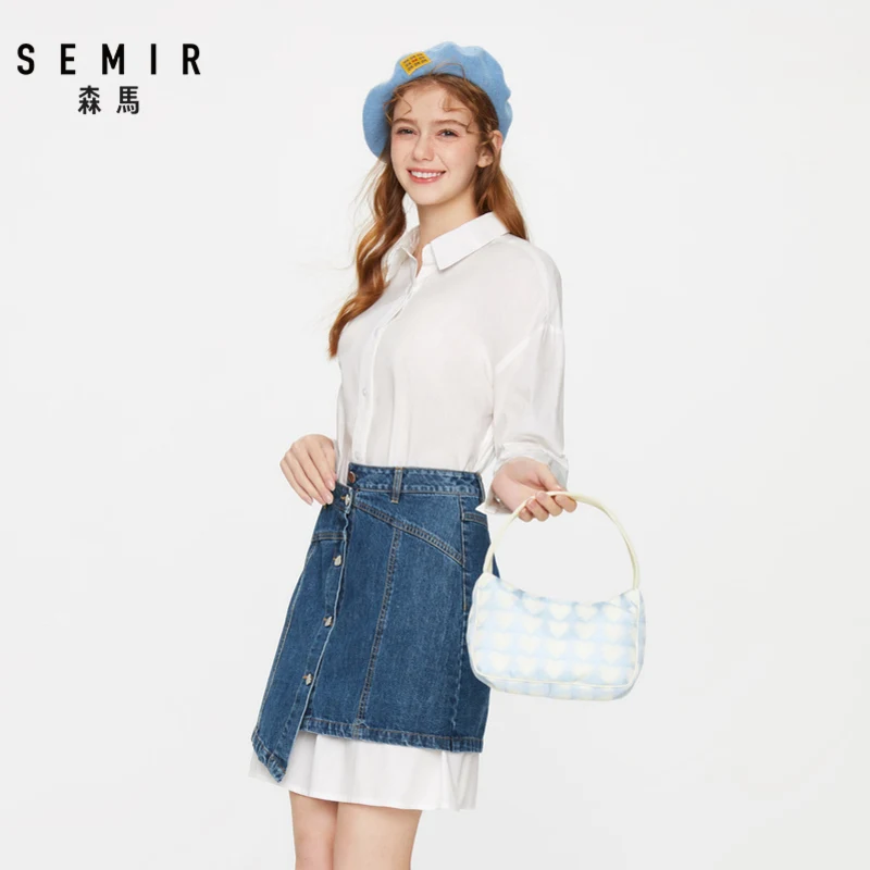 Комплект одежды SEMIR женский весенний новинка 2020 свободная Блузка + юбка vitality