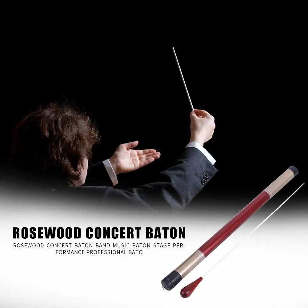 

Hot Sale Baton Wear-resistant Delicate Texture 38.3cm Rosewood Music Conductor Baton Band Music Director Conducting Batons
