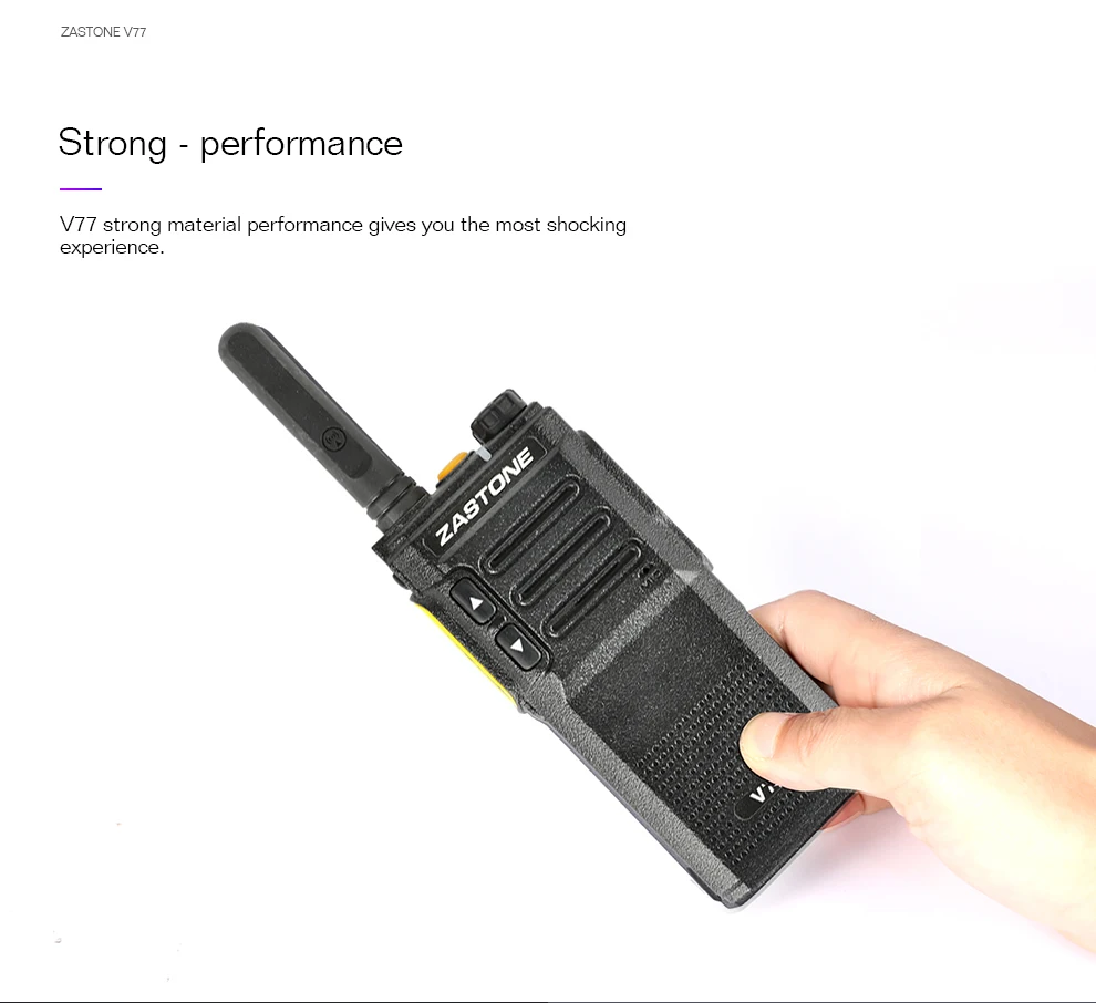 Zastone V77 Мини Портативная рация UHF 400-470MHz 1500mAh батарея HF трансивер коммуникатор портативный двухсторонний радиоприемник