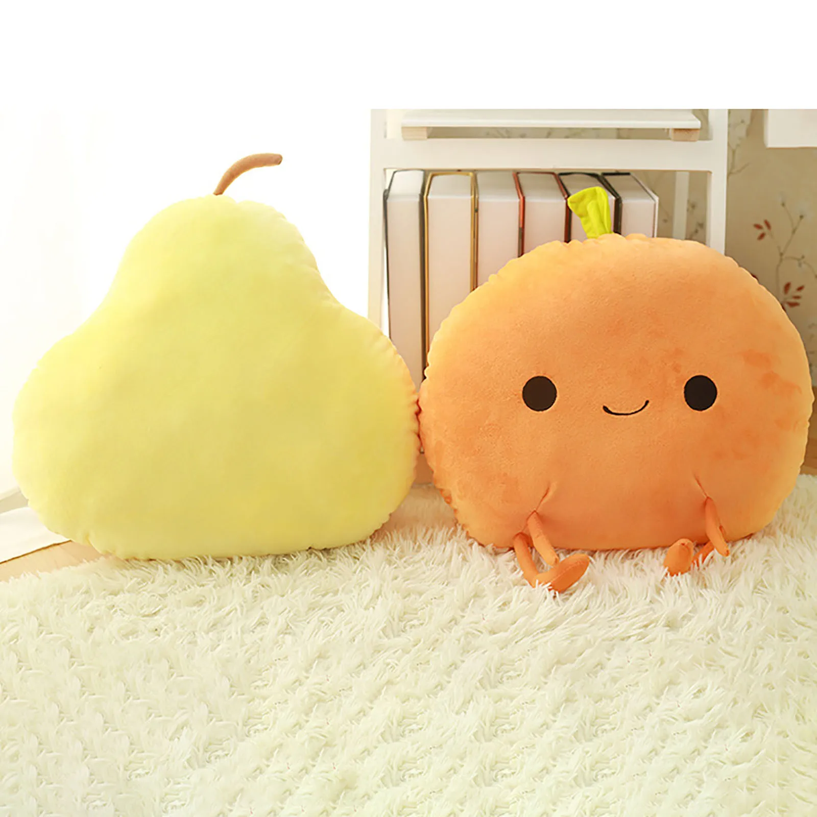 

Soft Plush Doll Cute Fruit Shape Stuffed Plush Toy Pillow Doll Plush Mango/peach Back Cushion Toy Gifts For Boys And Girls 2021