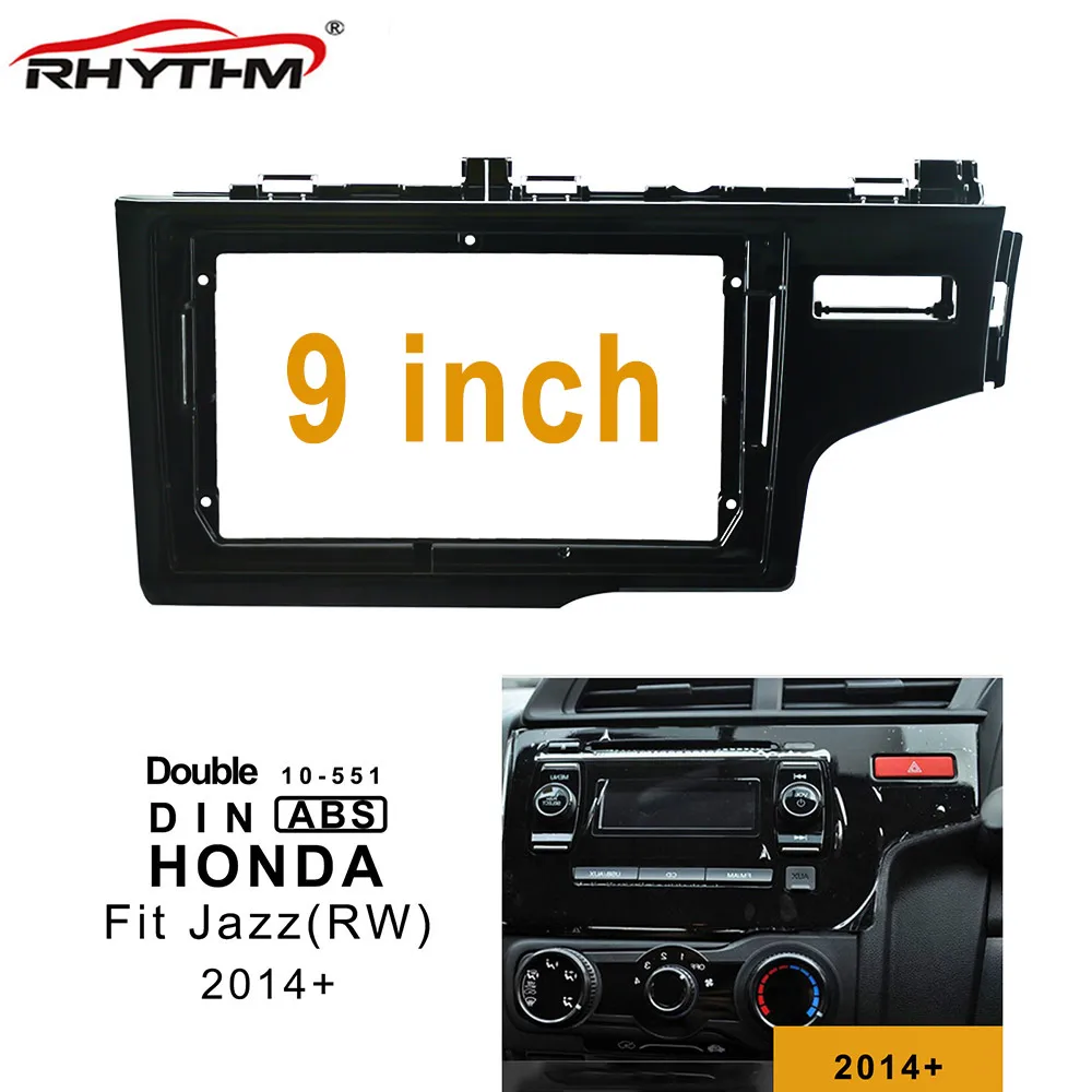 Rhythm Car Fascia Dash Trim Kit для HONDA Fit Jazz 2014-2019 9-дюймовая магнитола DVD рамка лица установка