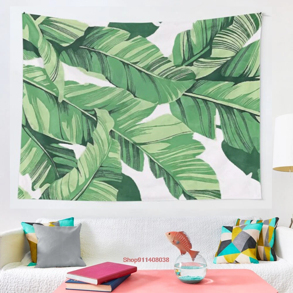 

Tropical banana leaves III tapestry Wall Hanging Astrology Divination Bedspread