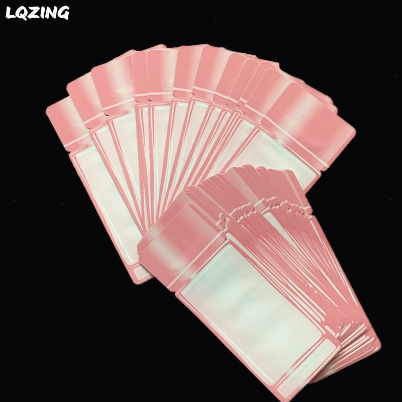 100pcs Pink Cosmetic Bottle Shaped Sample Aluminum Foil Flat Bag Thickening Cute Mini Liquid Shampoo Bag Heat Sealed Packaging