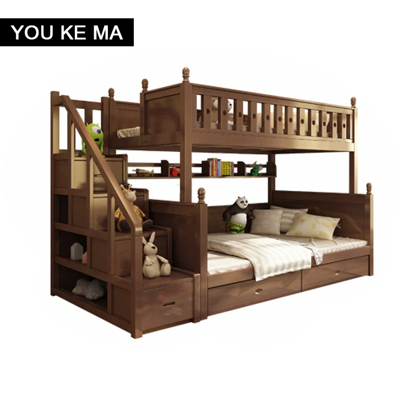 

Modern-style solid wood height-adjustable bed solid wood beech children's bed bunk bed bunk bed for adults upper and lower bed