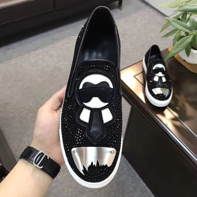 Новейшие мужские Роскошные Дизайнерские повседневные туфли большие размеры 38-46