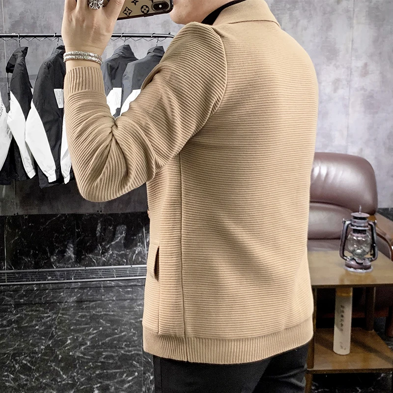 2020 осенний свитер куртка для мужчин вязание в стиле хип-хоп пальто верхняя одежда