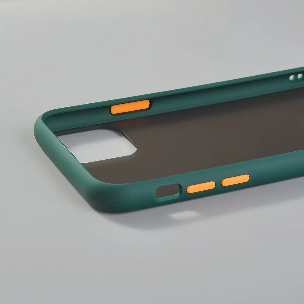 Мятный Гибридный простой матовый бампер чехол для телефона для Iphone 11 Pro Max Xr Xs Max 6s 8 7 Plus противоударный Мягкий ТПУ силиконовый прозрачный чехол