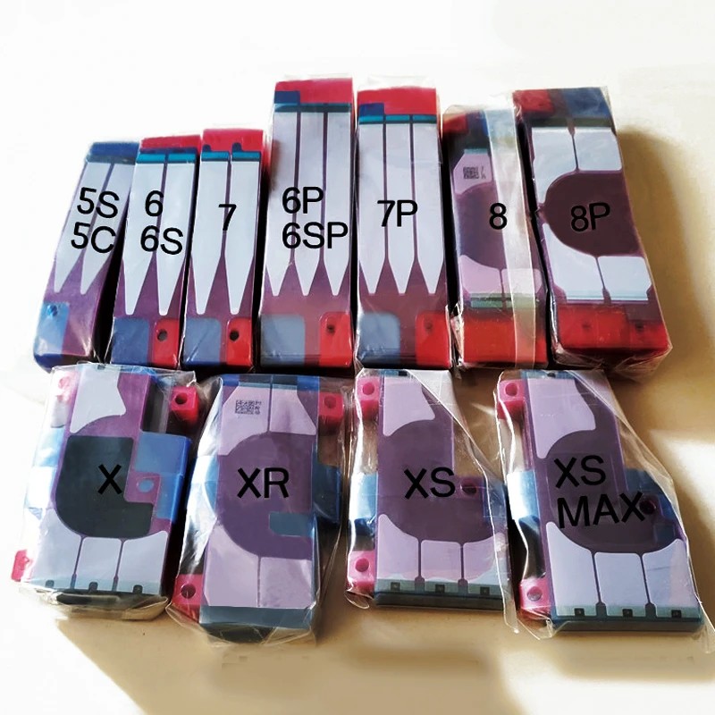 10 шт. батарея стикер на клейкой основе для iPhone 7 Plus 8 X XR XS Max 6 6S 5S Двойной Клейкой