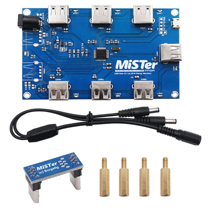 

Ручная сварка мистер usb-хаб v2.1 доска для мистер FPGA 7 Порты USB D08A