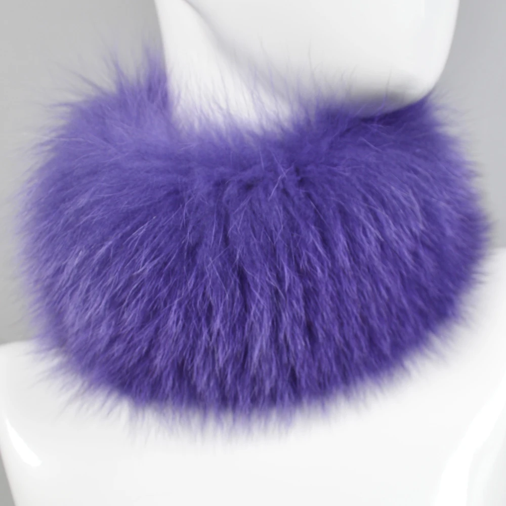 Женский вязаный шарф из натурального Лисьего меха зимний брендовый теплый