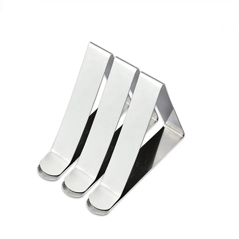 6 шт. скатерть зажим из нержавеющей стали крышка инструмент вечерние держатель