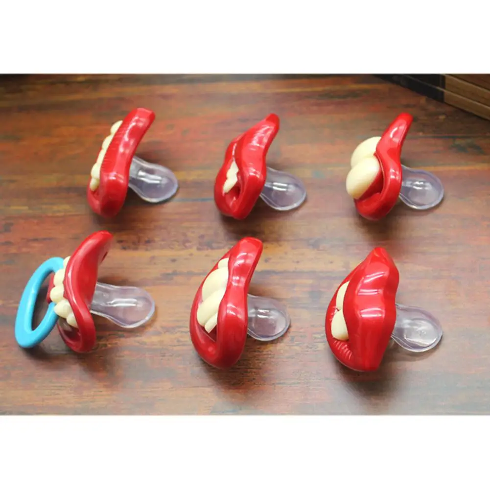 Детские забавные зубы форма безопасный силиконовый соска Младенческая игрушка