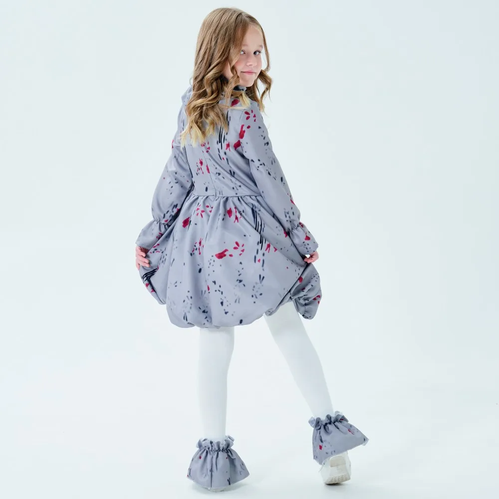 Костюмы для косплея на Хэллоуин девочек Клоуна серые платья ожерелье накидка