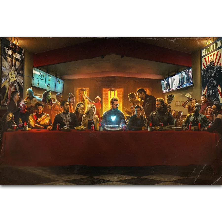 MQ3538 хит, Мстители, Бесконечная война, Мстители 3, фильм MARVEL, художественный плакат, Шелковый Холст, украшение для дома, Настенная картина, печать - Цвет: Textless 001