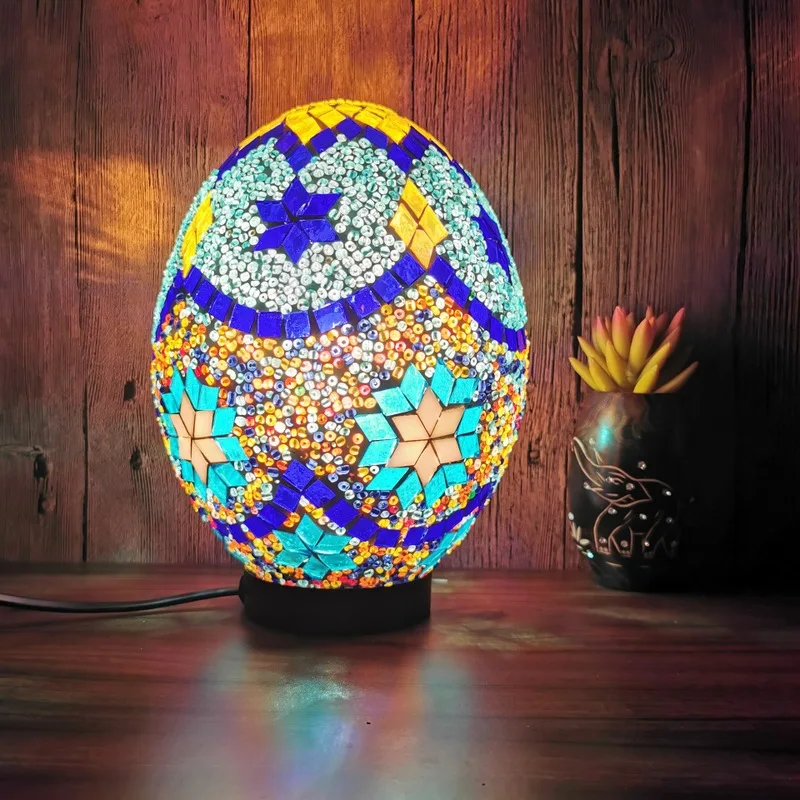 

pure manual Mosaic small sitting room cafe restaurant hotel bedroom home stay facility coloured glaze decoration lamp