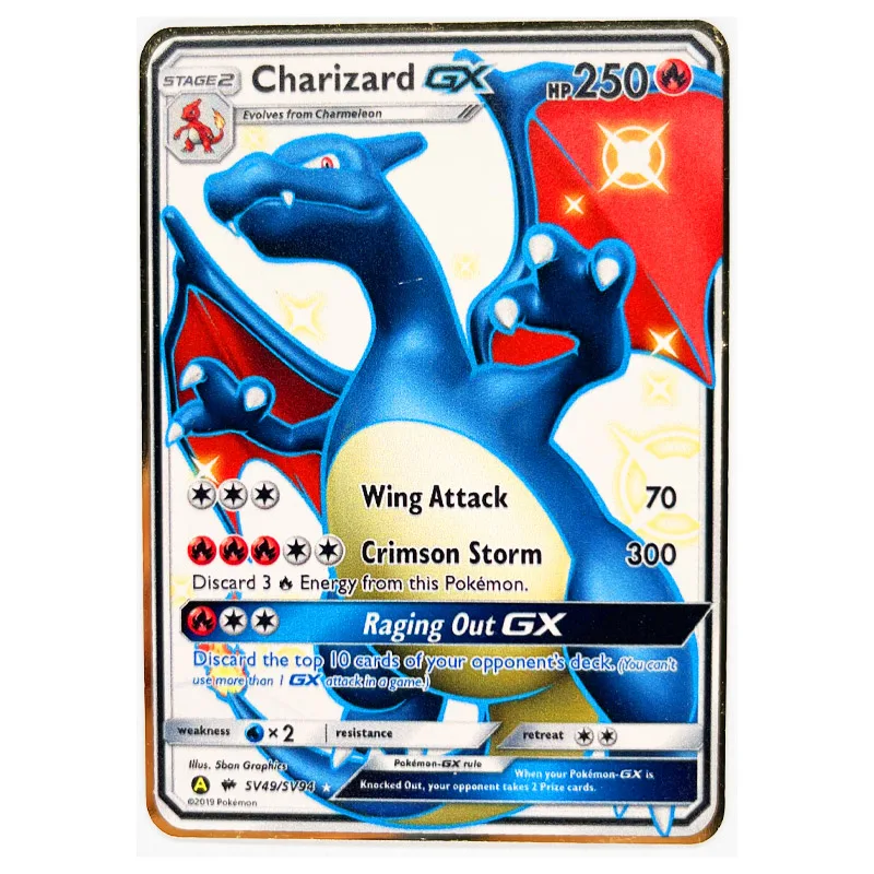 27 стилей металлическая звезда Покемон Rillaboom Lapras GX V английские игрушки хобби