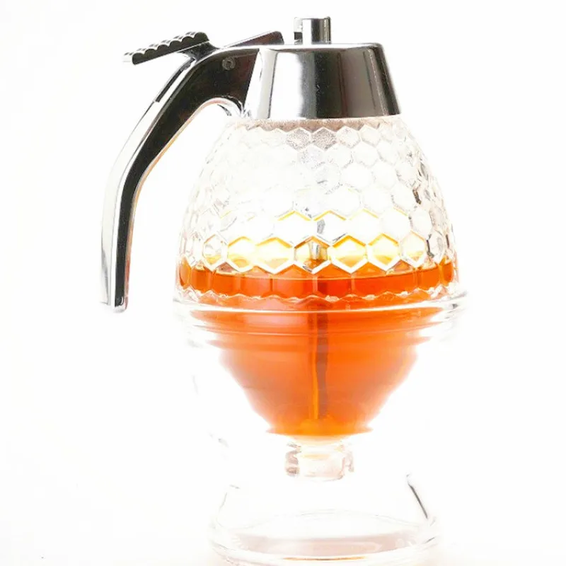 

Squeeze Bottle Honey Jar Container Bee Drip Dispenser Kettle Storage Pot Stand Holder Juice Syrup Cup Home Decoration Accessorie