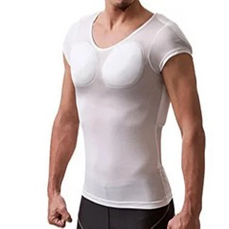 Нижнее белье мужское ультратонкое имитация мышц увеличивает грудь корректирует