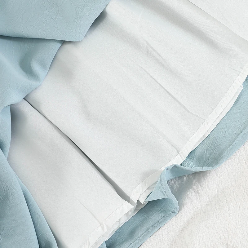 

LoveFlowerLife New 2021 Summer Solid Casual Sweet Dress A Line V Neck Puff Sleeve Button Mid-Calf High Waist Women Dresses