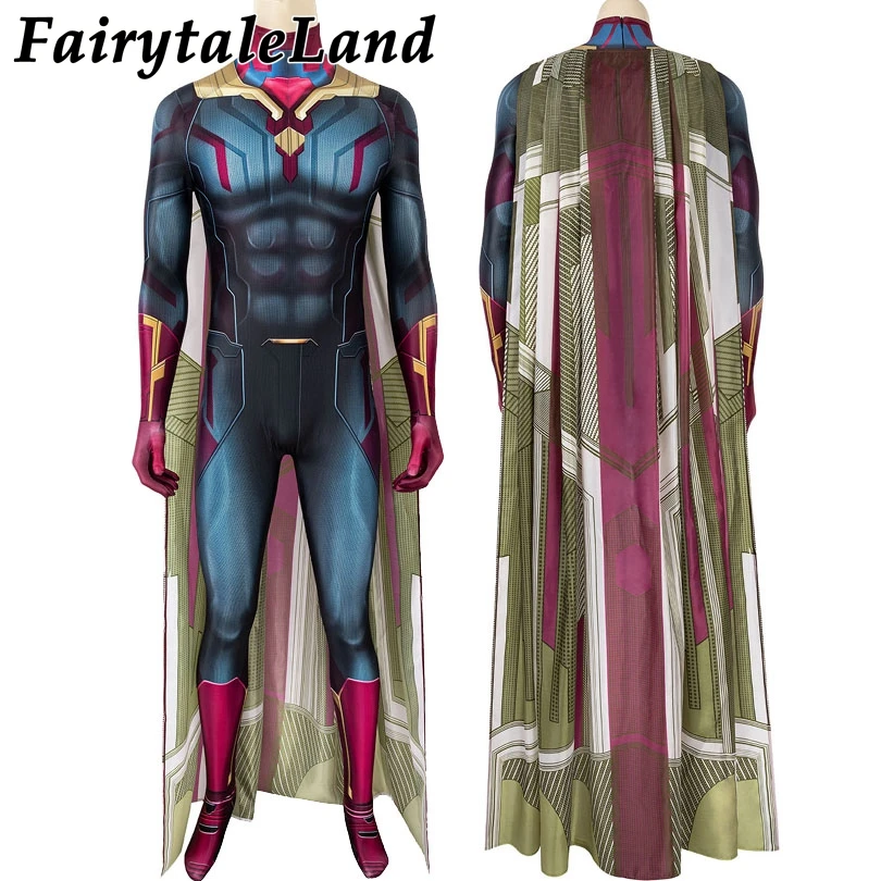 Комбинезон с 3D-принтом супергероев на Хэллоуин для взрослых мужчин костюм
