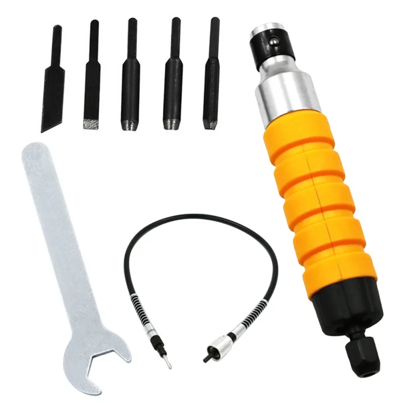 

New 7 Pcs/8 Pcs or Flexible Shaft Alloy Electric Chisel Wood Carving Machine Woodworking Small Spanner with Tips Carpenter Tools