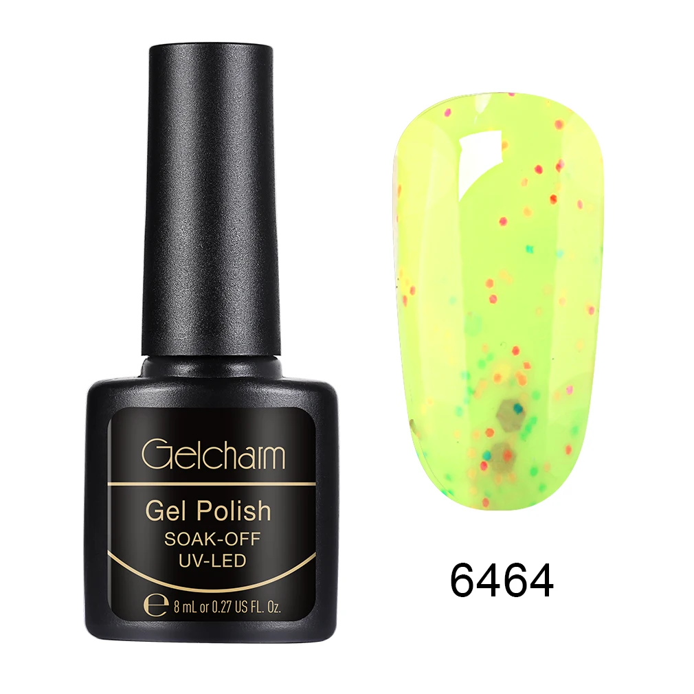 Gelcharm 8 мл сыр конфеты УФ-гель для ногтей используется с молочного цвета гель лак Полупостоянный все для маникюра дизайн ногтей гель - Цвет: 6464