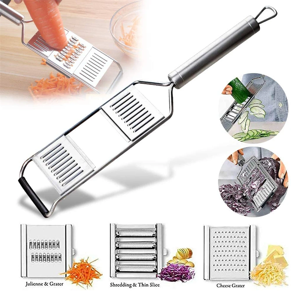 

Multi-purpose Vegetable Slicer Portable Stainless Steel Shredder Cutter Grater Slicer Handheld Grater Adjustable Kitchen Tool