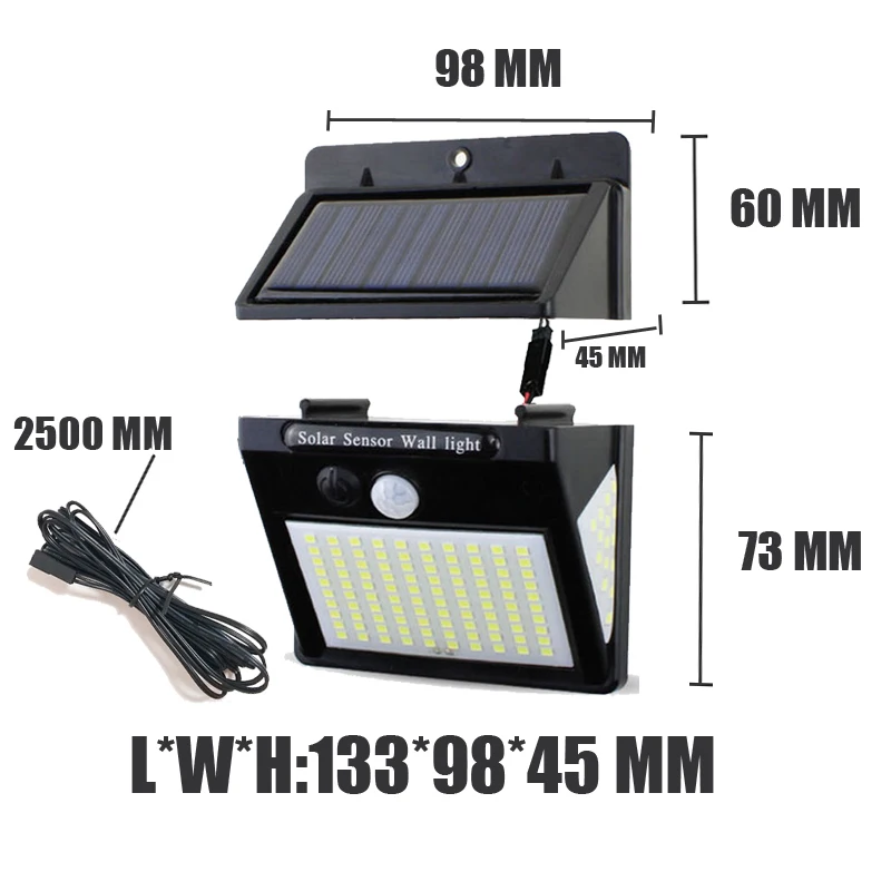 A2 166 светодиодный солнечный светильник ночное освещение PIR датчик движения