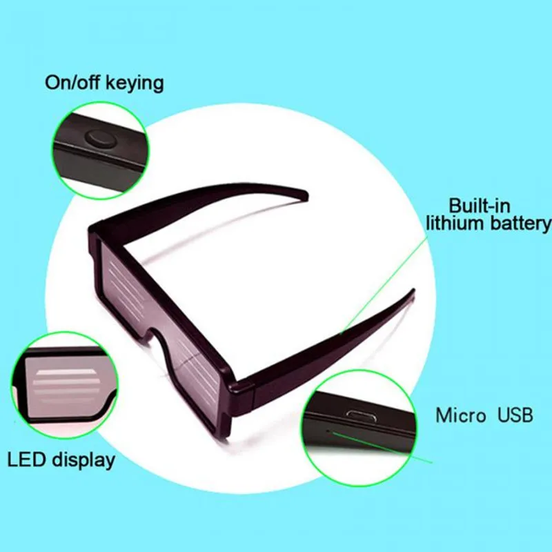 Светодиодное стекло es для вечеринки Светящееся Стекло с зарядкой от USB неоновое