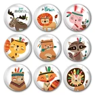 Ручная работа, дикие Мультяшные животные, будьте смелыми, круглые фото Стеклянные Кабошоны, демонстрация, плоская задняя часть, сделай сам, ювелирное изделие, фурнитура для аксессуаров