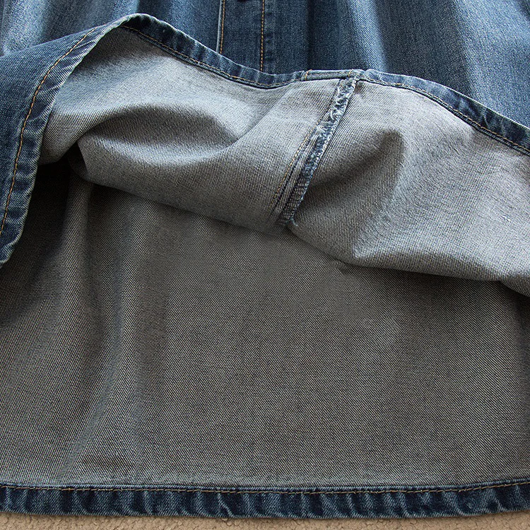 

2021ew Women Skirts Summer Lace Up Elastic Waist Denim Skirts Loose Casual Female A-Line Skirts Jeans Saia Faldas Plus Size