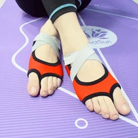 women half toe non slip yoga socks black indoor for training dance shoes profession fitness pilates socks