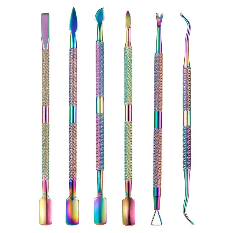 6 шт. профессиональные толкатели для кутикулы нержавеющая сталь|Пушеры кутикулы|