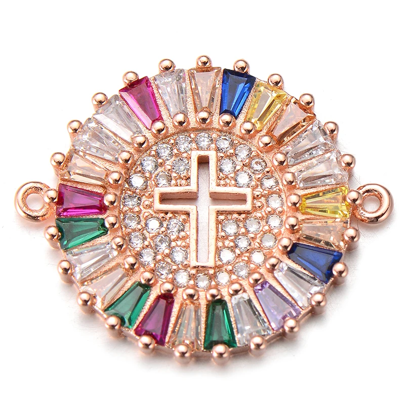 Круглые бусины Pipitree с микрозакрепкой из фианита для изготовления ювелирных