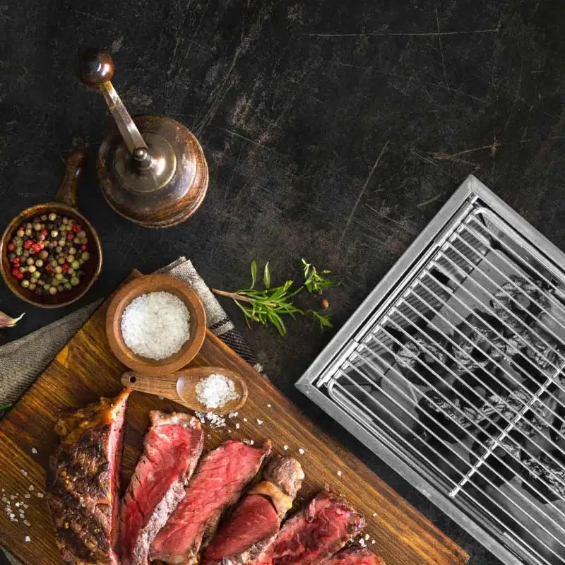 Zenph для пикника барбекю портативный гриль нержавеющая сталь складная плита