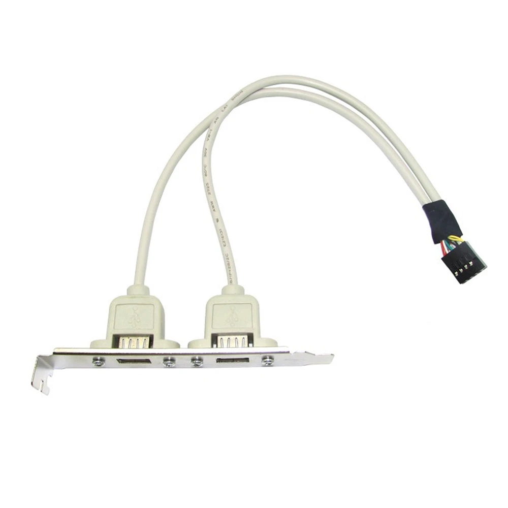 2/4 портов USB 2 0 женщин до 9 Pin Материнская плата Кабельный адаптер с кронштейном