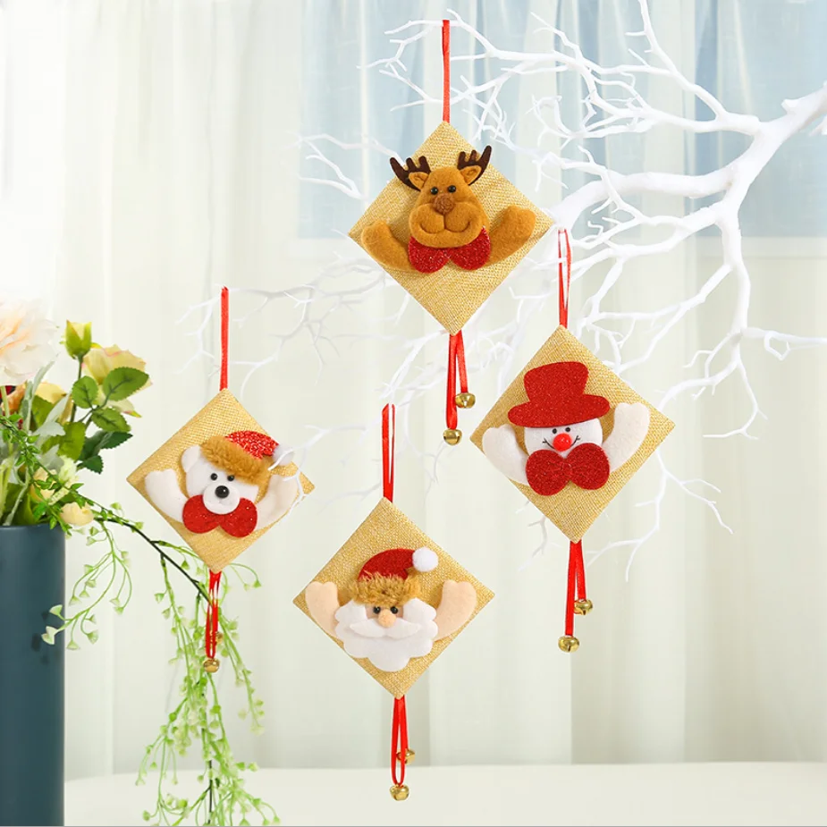 

48Pcs/Lot Christmas Ornaments Xmas Hanging Decoration Santa Clause Snowman Reindeer Doll For Christmas Tree Pendant