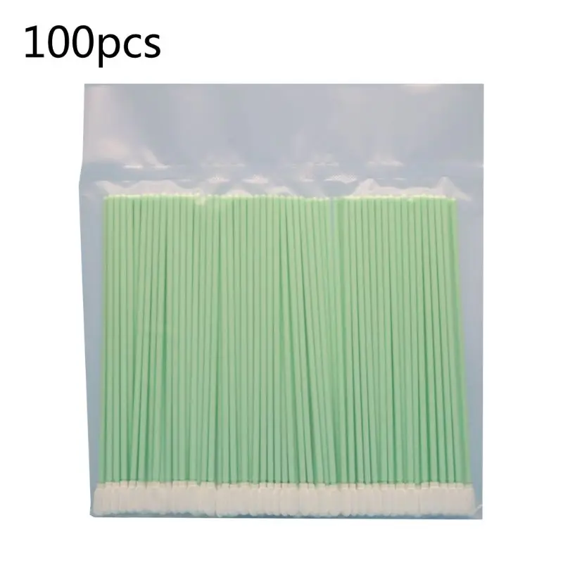 

100Pcs Microfiber Tip Cleaning Swabs Stick Dust-Free Tool for Inkjet Printer D5BF