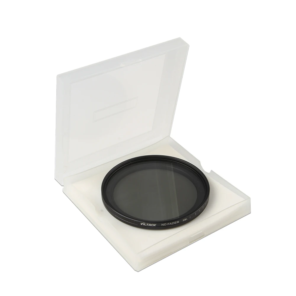 Viltrox Optical Glass Slim ND2-ND400 Neutral Density Fader Variable ND filter Adjustable 52/55/58/62/67/72/77mm for Canon Nikon |