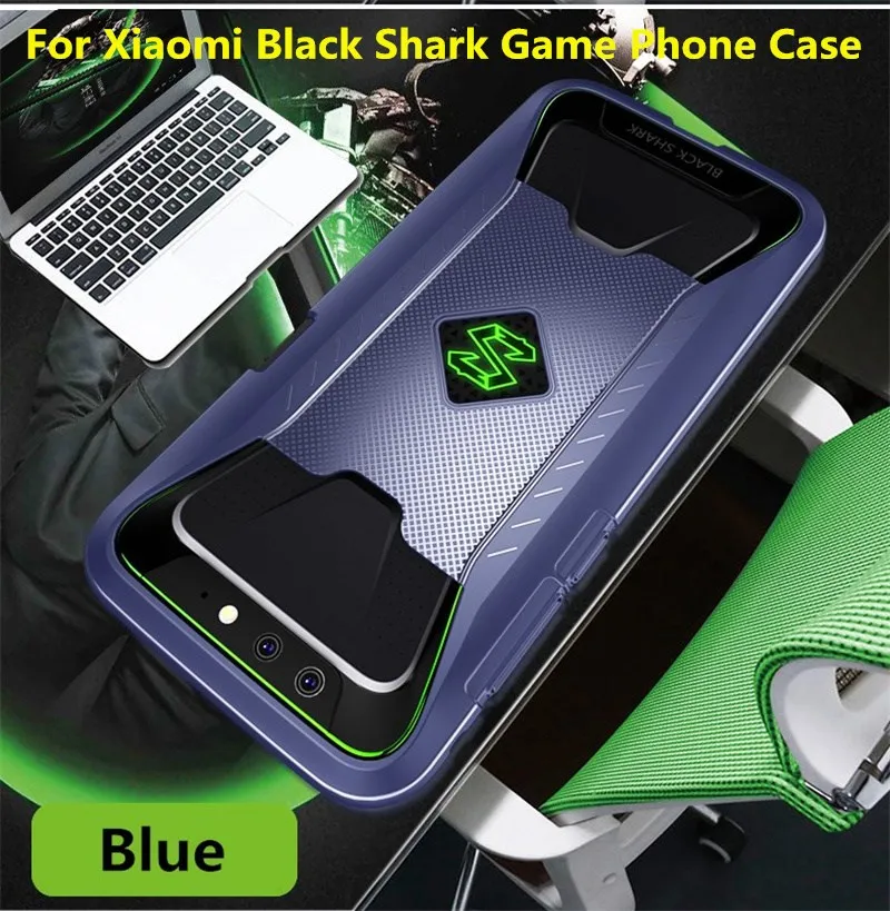 Blue Модный Для Xiaomi Black Shark игровой чехол для телефона TPU Защитный чехол для Xiaomi черный чехол с акулой Гибридный противоударный защитный чехол - Цвет: Blue